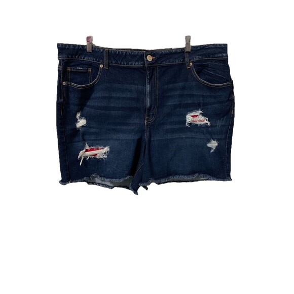 M Jeans By Maurices Womens Size 24 W Jean Shorts High Rise Distressed NWT - Picture 1 of 9